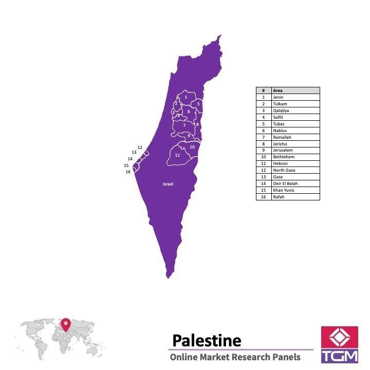 Online panel tại Palestine| Nghiên cứu thị trường tại Palestine